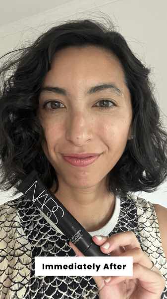 Pai immediately after applying the Nars Soft Matte Primer