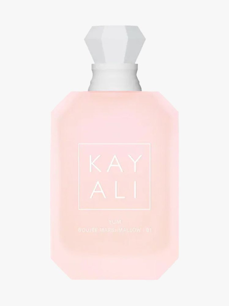 Kayali Yum Boujee Marshmallow 81 Eau de Parfum in branded component on a light gray background